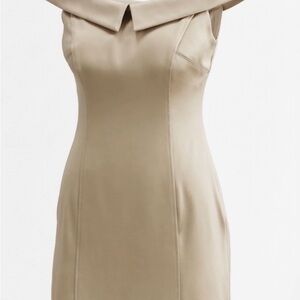 Aritzia Strapless Tan Dress
